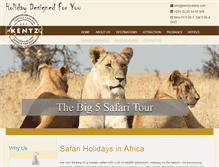 Tablet Screenshot of kentzsafaris.com